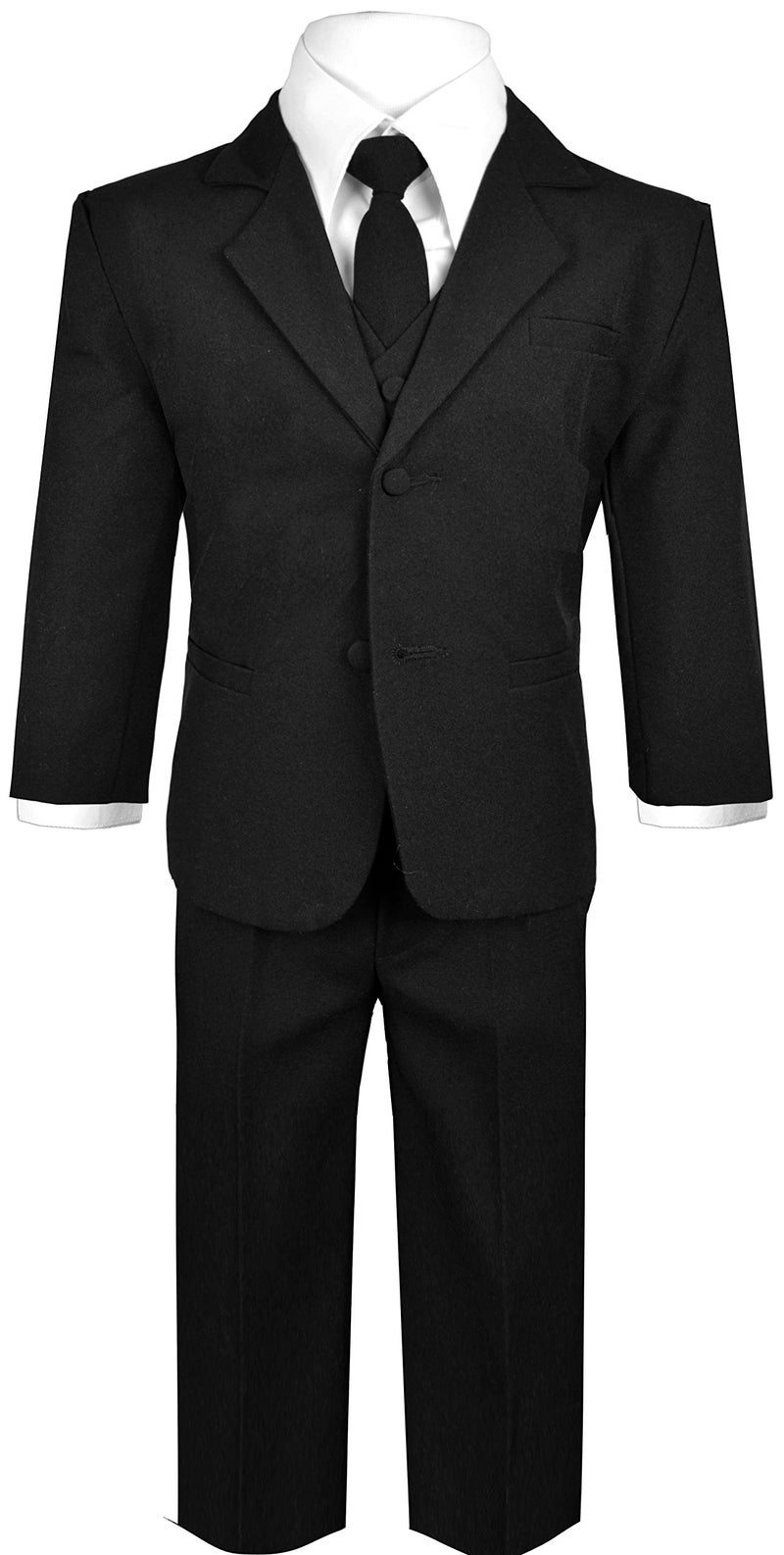 Black n Bianco Boys Suit with Tie for Toddlers and Infants. (4T, Black) - Image 1